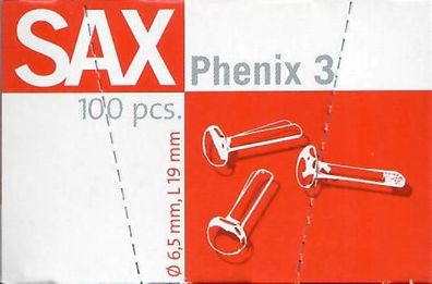 Phenix 3 6,5x19mm 100 Stk. SAX Rundkopfklammer (1Stk=7cent)