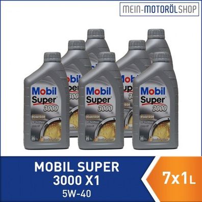 Mobil Super 3000 X1 5W-40 7x1 Liter