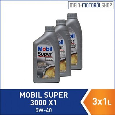 Mobil Super 3000 X1 5W-40 3x1 Liter