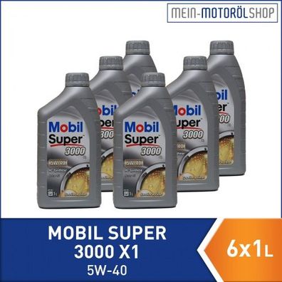 Mobil Super 3000 X1 5W-40 6x1 Liter