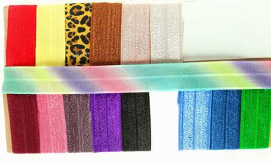 1m Falzgummi Rollierband Einfassband elastisch Satinglanz diverse Farben 20mm