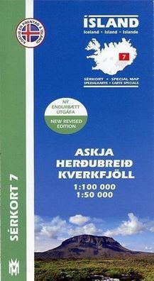 Herdubreid - Askja - Kverkfj?ll 1 : 100 000: Wanderkarte, Mal Og Menning