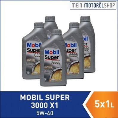 Mobil Super 3000 X1 5W-40 5x1 Liter