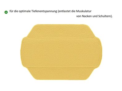 Gelb Nackenpolster 32 x 22 cm.