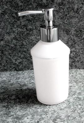 Seifenspender Ersatzseifenspender Kunststoff/ Weiß Halbtransparent