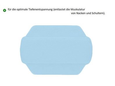 Nackenpolster Hell Blau 32 x 22 cm.