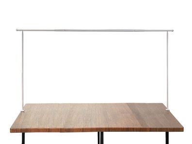 Tischgestell ausziehbar weiß - bis 250 cm - Metall Deko Stange Halter Klemme