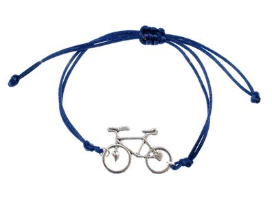 Fahrrad Rad Armband Miniblings verstellbar Kordel Rennrad Bike Rad fahren Herz