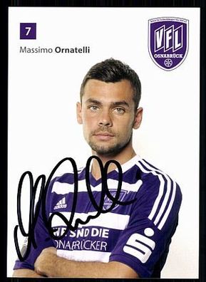 Massimo Ornatelli Autogrammkarte VFL Osnabrück 2014-15 Original Signiert + A 91515