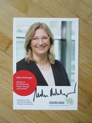 70862 Anke Rehlinger Politik original signierte Autogrammkarte 