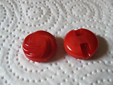 1 Kunststoffknöpfe Knopf rot 18x8mm Öse Nr. 3164