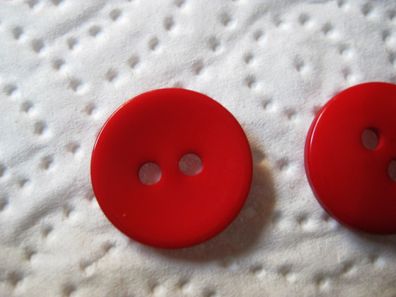 1 Kunststoffknöpfe Knopf rot 14x4mm 2 Loch Nr. 4032