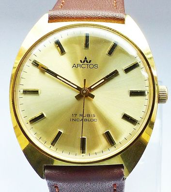 Schöne ARCTOS 17Jewels Herren Vintage Armbanduhr aus Sammlerhand 70er Jahre