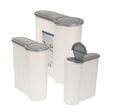 Vorratsdose mit Deckel - 3er Set / 1-4 Liter - Vorrat Box Dose Behälter Schüttdose