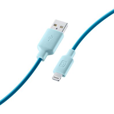 Cellularline 1m USB 2.0 Lade Datenkabel für Apple iPhone 11 12 13 Pro USB A Blau