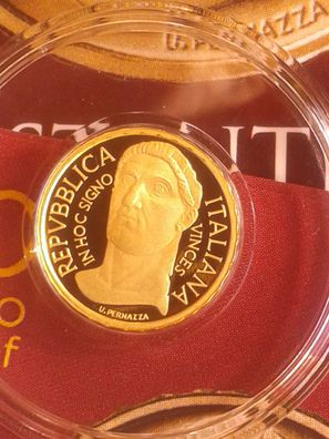 Original 10 euro 2021 PP Italien Constantin Kaiser Konstantin 3g 900er Gold