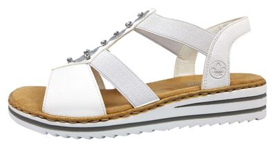 Rieker Damenschuhe Sandalen Bequem Sandale Weiß Freizeit