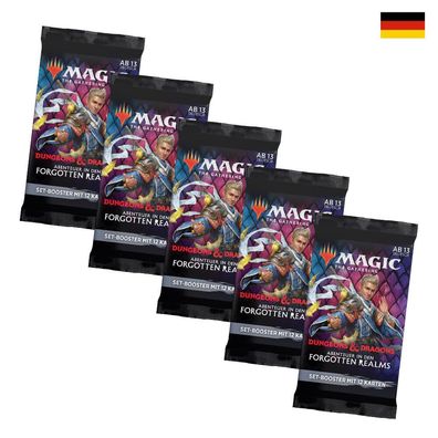 MTG Magic the Gathering - Adventures in the Forgotten Realms - 5 Set Booster - ...