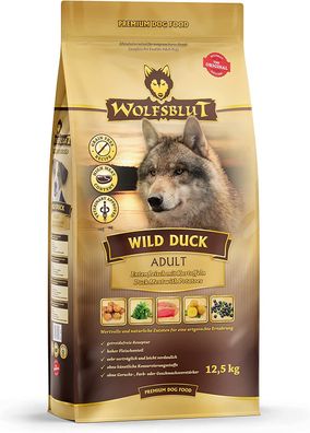 Wolfsblut ¦ Wild Duck Adult - 12,5 kg ¦ getreidefreies Hundetrockenfutter im Sack