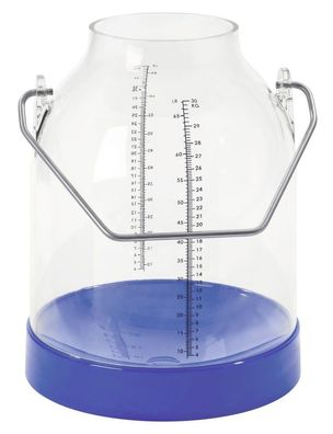 Melkeimer 30 Liter mit Skala blau, Bügelhöhe 117