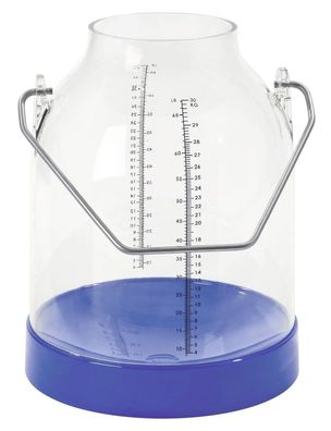 Melkeimer 30 Liter mit Skala blau, Bügelhöhe 143
