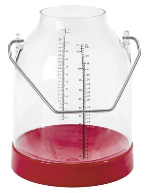 Melkeimer 30 Liter mit Skala rot, Bügelhöhe 143