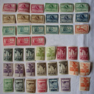 Briefmarken kleine Sammlung Sevilla Barcelona 1929 mit 44 Werten (101065)