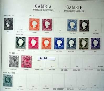 schöne hochwertige Briefmarkensammlung Gambia Britische Besitzung ab 1880