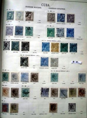 schöne hochwertige Briefmarkensammlung Havanna 1873 bis 1899