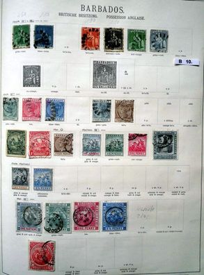 schöne hochwertige Briefmarkensammlung Barbados 1852 bis 1897