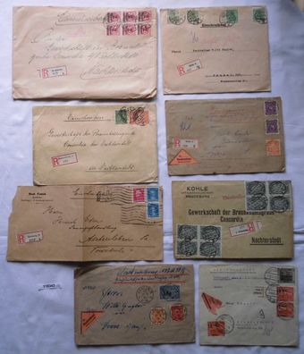 18 Einschreiben Briefe viel Infla und Geschäftspost bis etwa 1930 (118343)