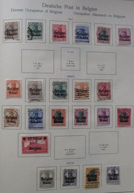 umfangreiche Briefmarken Sammlung deutsche Besatzung 1. Weltkrieg (144220)