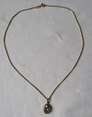 elegante 333er Gold Damen Halskette mit Edelstein Anhänger (103914)