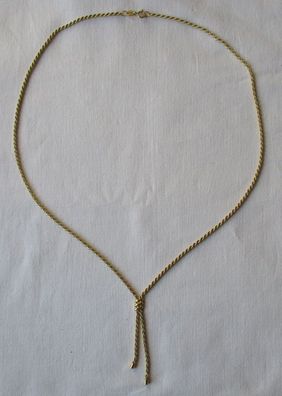 charmante Halskette aus 333er Gold in der Form Schnürsenkel-Krawatte (155006)