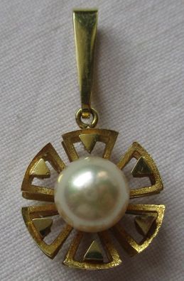 wunderbarer Kettenanhänger 585er Gold mit Perle (135004)