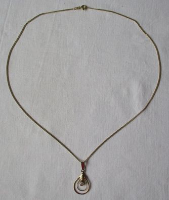 elegante Damenkette Kette aus 333er Gold mit Schmucksteinanhänger (153151)