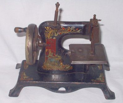 dekorative Kinder-Nähmaschine aus Metall um 1900 (DI8371)