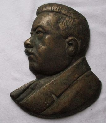 Plakette Bronze Potrait-Relief Reichspräsident Friedrich Ebert 17x13 cm (101986)