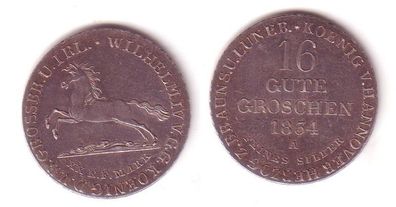 16 Gute Groschen Silber Münze Hannover 1834 A (109872)