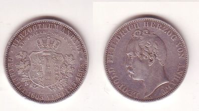 1 Taler Silber Münze Anhalt Vereinigung 1863 A (105014)