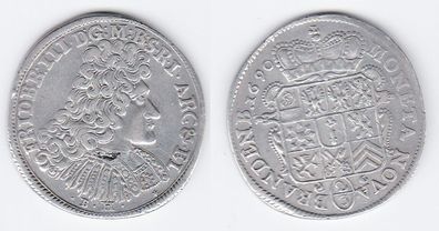 2/3 Taler Silber Münze Brandenburg 1690 Friedrich III. 1688-1701 (110876)