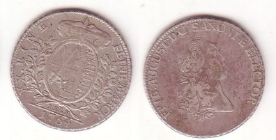 2/3 Taler Silber Münze Sachsen 1764 IFoF (104881)