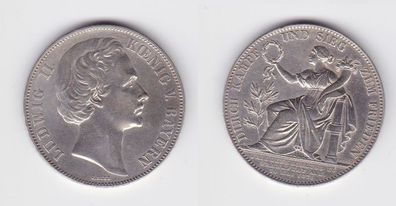 1 Siegestaler Silber Münze Bayern Ludwig II 1871 f. vz (129949)