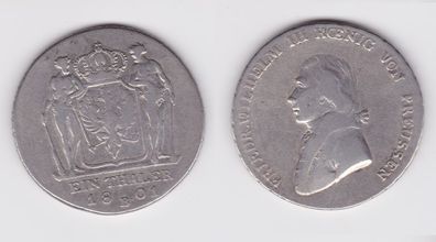 1 Taler Silber Münze Preussen Friedrich Wilhelm III 1801 B f. ss (151169)