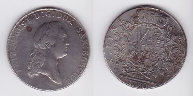 1 Taler Silber Münze Sachsen 1770 EDC (129877)