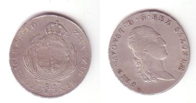 2/3 Taler Silber Münze Sachsen 1810 SCH (104848)