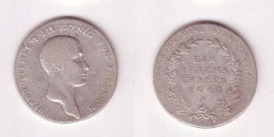 1 Reichstaler Silber Münze Preussen Fr. Wilhelm III 1812 A (105464)