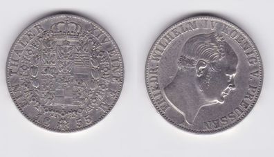 1 Taler Silber Münze Preussen Friedrich Wilhelm IV 1855 ss (151103)