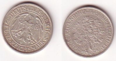 5 Mark Silber Münze Weimarer Republik Eichbaum 1932 A (MU0832)