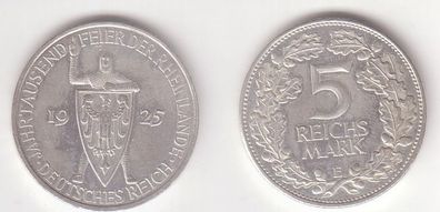 5 Mark Silber Münze 1000 Feier der Rheinlande 1925 E